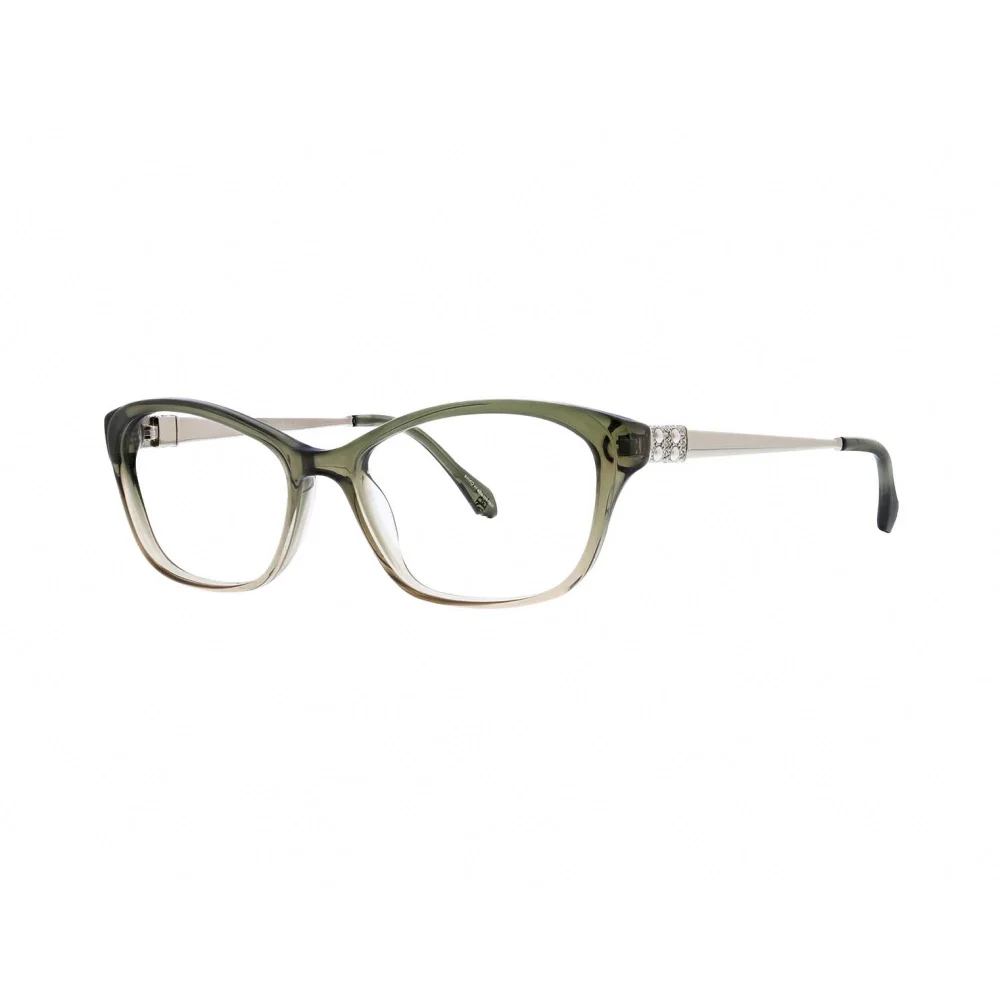 NWT Badgley Mischka KAROLINA Olive Rectangle 55mm Eyeglasses